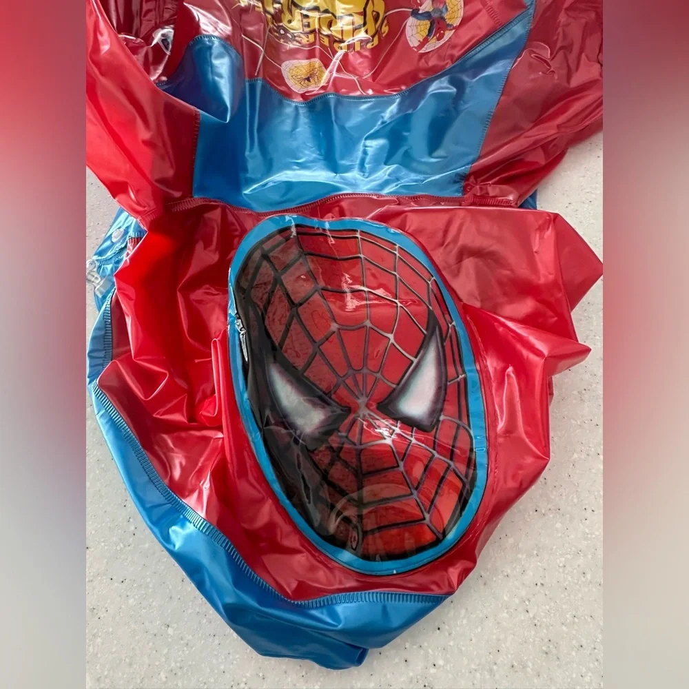 Spider-Man Rain Jacket / Slicker. Room to wear backpack under the Jacket…